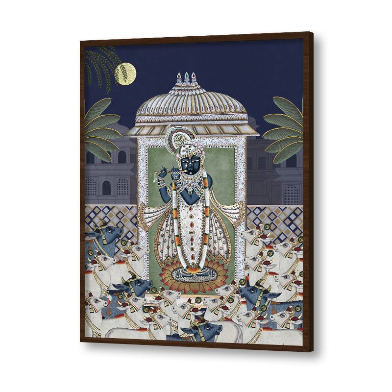 Shrinathji & Cows 1 - Blue