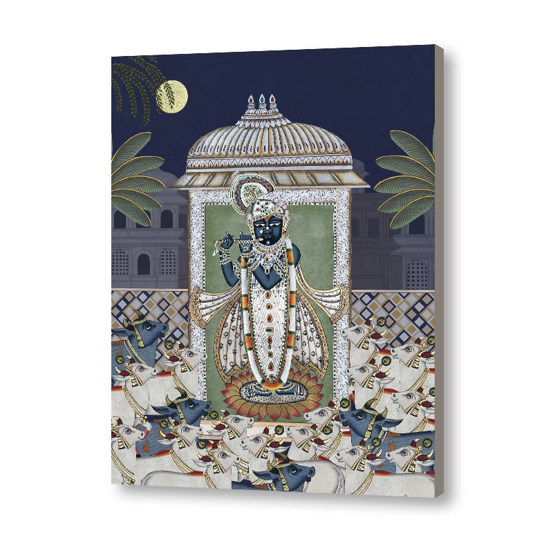 Shrinathji & Cows 1 - Blue