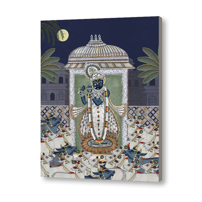 Shrinathji & Cows 1 - Blue