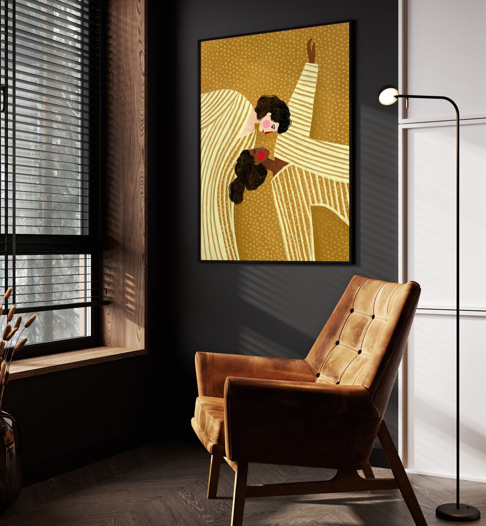 TWO LINE WOMEN , PORTRAITS & FIGURATIVE ILLUSTRATION