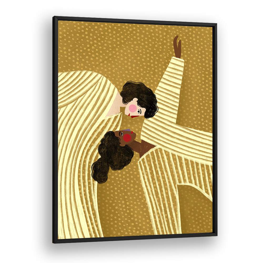 TWO LINE WOMEN, PORTRAITS by Bea Muller showcases elegant, minimalistic feminine illustrations in a stylish frame.