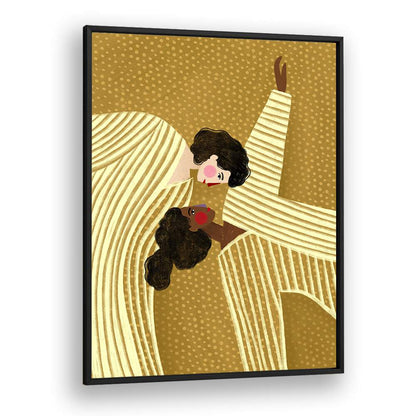TWO LINE WOMEN, PORTRAITS by Bea Muller showcases elegant, minimalistic feminine illustrations in a stylish frame.