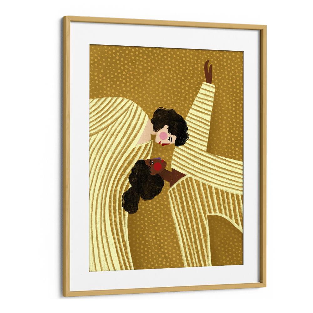 Elegant TWO LINE WOMEN, PORTRAITS by Bea Muller, showcasing minimalistic femininity in a striking framed illustration.