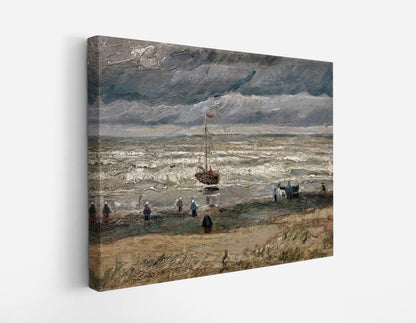 Beach at Scheveningen in Stormy Weather (1882) by Vincent Van Gogh // Wall Art Print