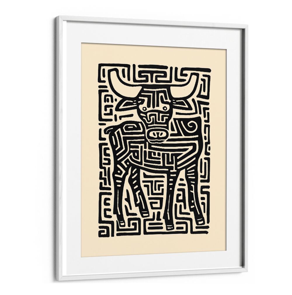 Stylish TAURUS NO II, ZODIAC poster featuring intricate bull design, perfect for enhancing any space.
