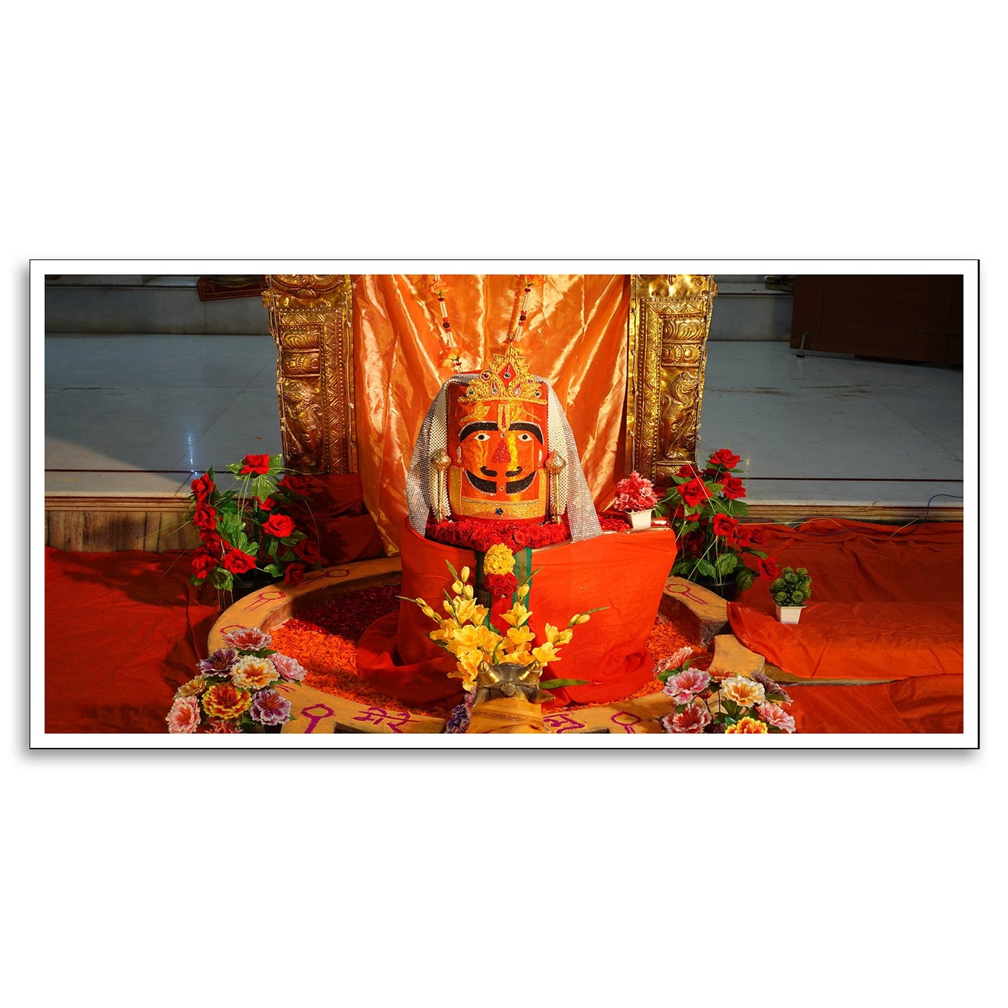 Divine Temple Artwork - Vibrant Hindu Deity Wall Art Decor