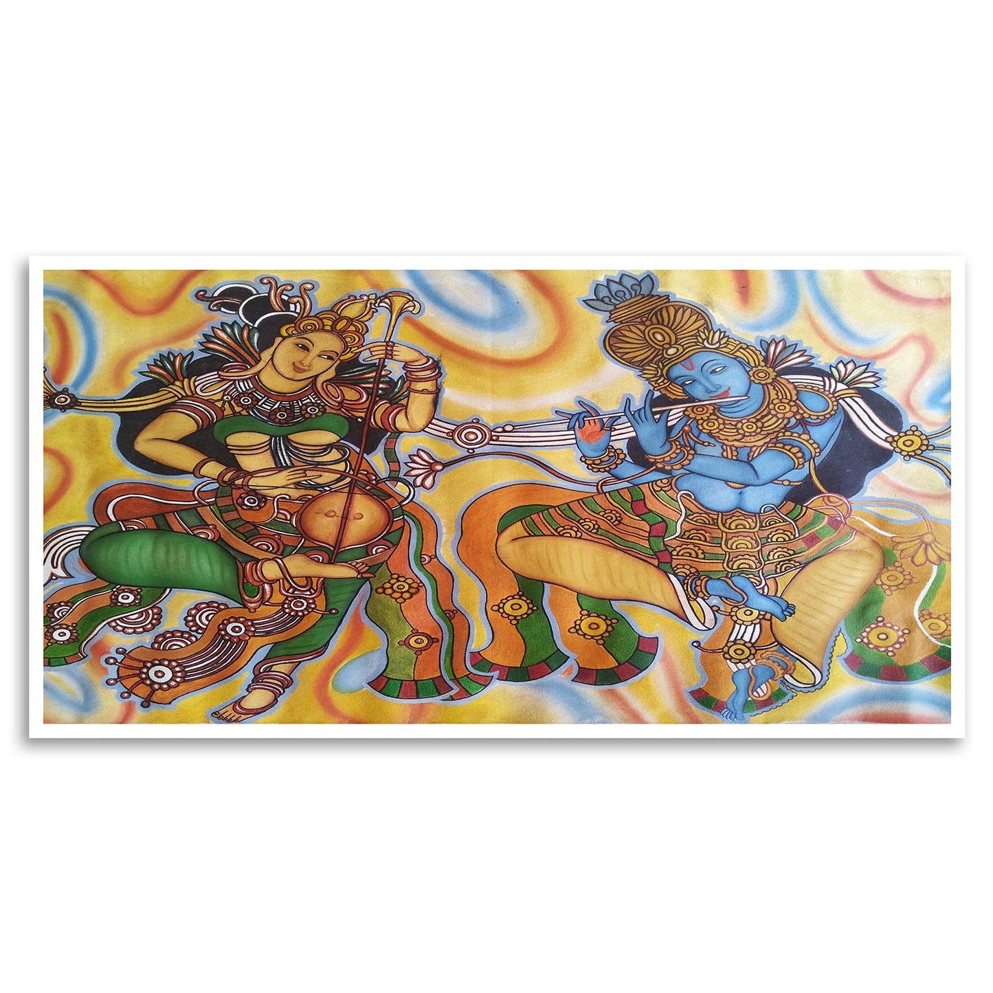 Krishna and Radha Musical Painting