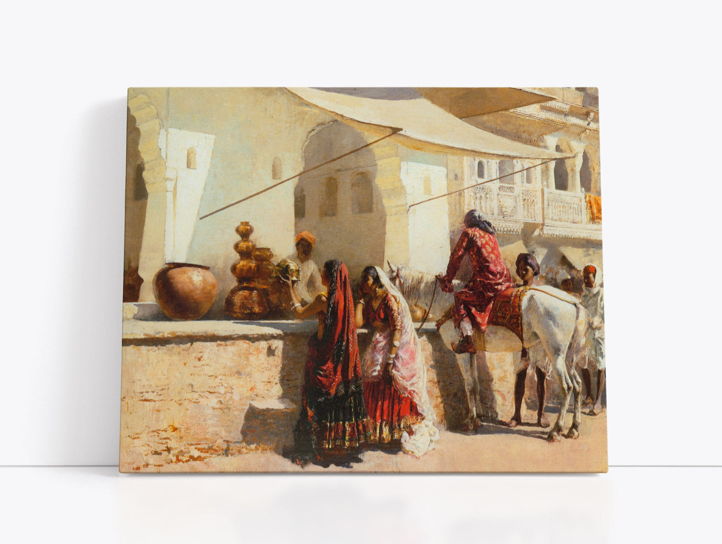 A Street Market Scene India 1887 by Edwin Lord Weeks Wall Art Print