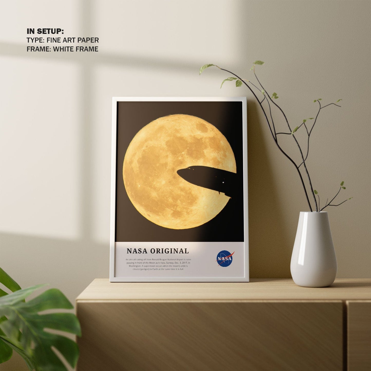 Aircraft and Moon, NASA Art Posters