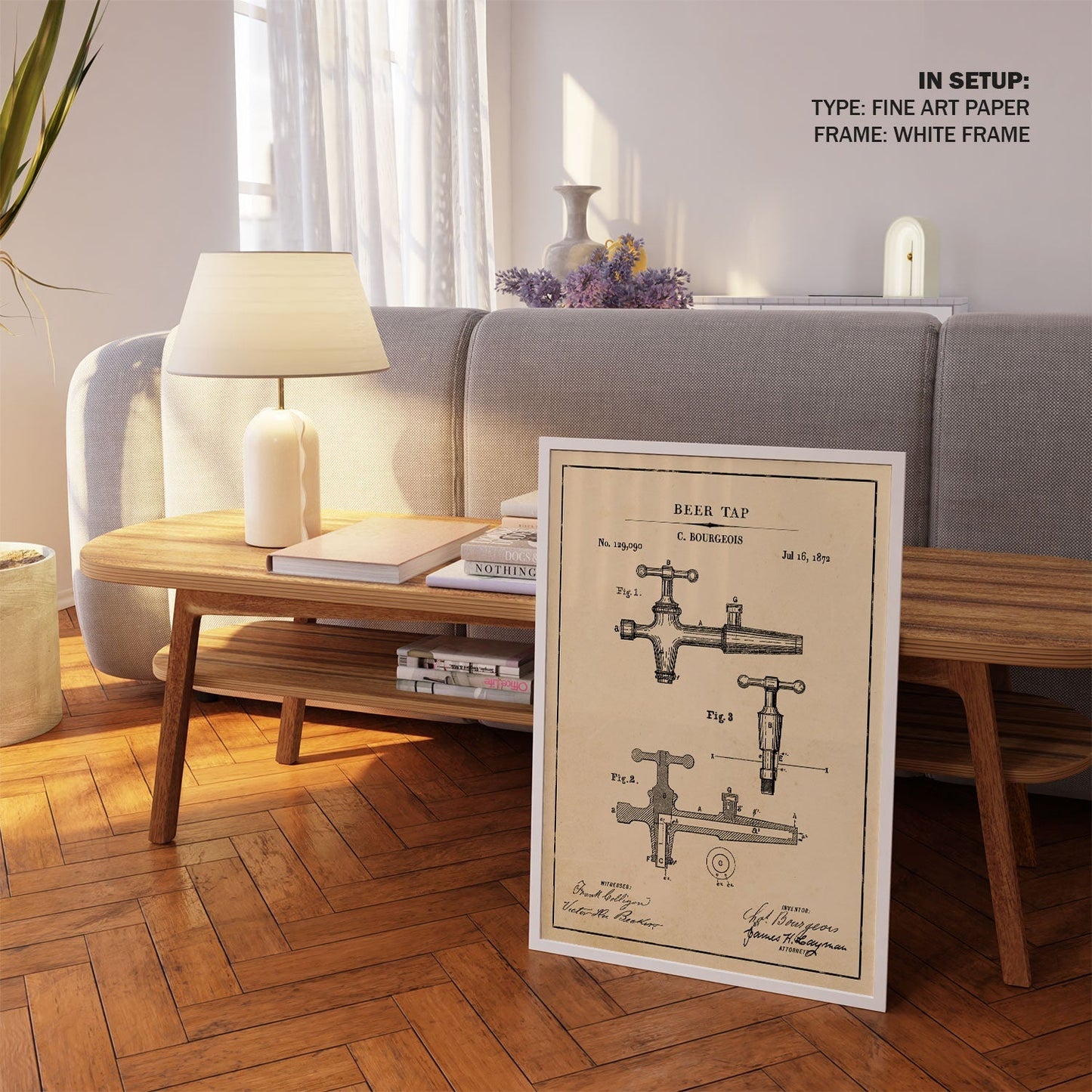Beer Tap, Blueprint Patent Art