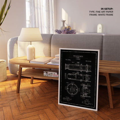 Chalk Telescope, Blueprint Patent Art