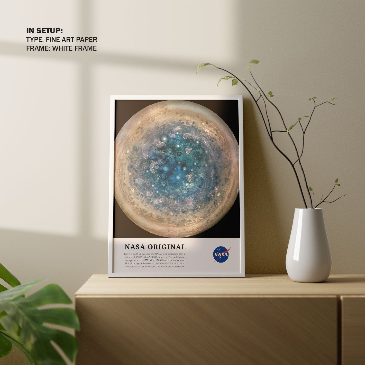Jupiter's Pole, NASA Art Posters