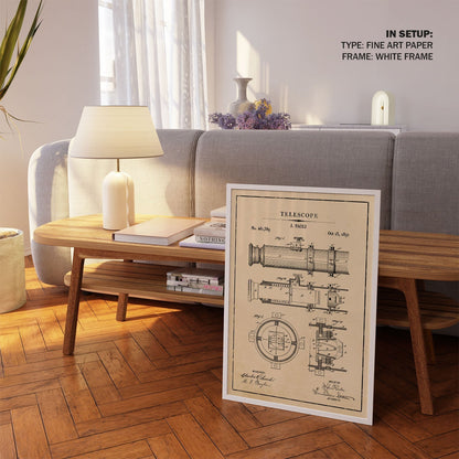 Telescope, Blueprint Patent Art