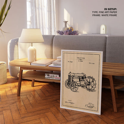 Tractor, Blueprint Patent Art