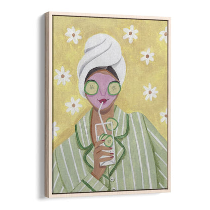 Serene "Woman Relax Time" painting by Caroline Bonne Muller, perfect for your RELAX TIME, PORTRAITS collection.