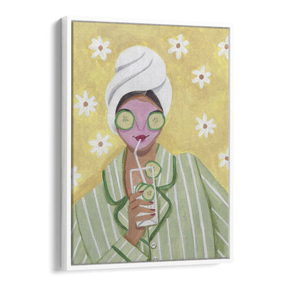Serene "Woman Relax Time" portrait by Caroline Bonne Muller, perfect for adding tranquility to your space. RELAX TIME, PORTRAITS.