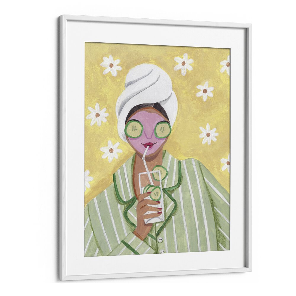 Charming "Woman Relax Time" portrait by Caroline Bonne Muller, perfect for enhancing your space with RELAX TIME, PORTRAITS.