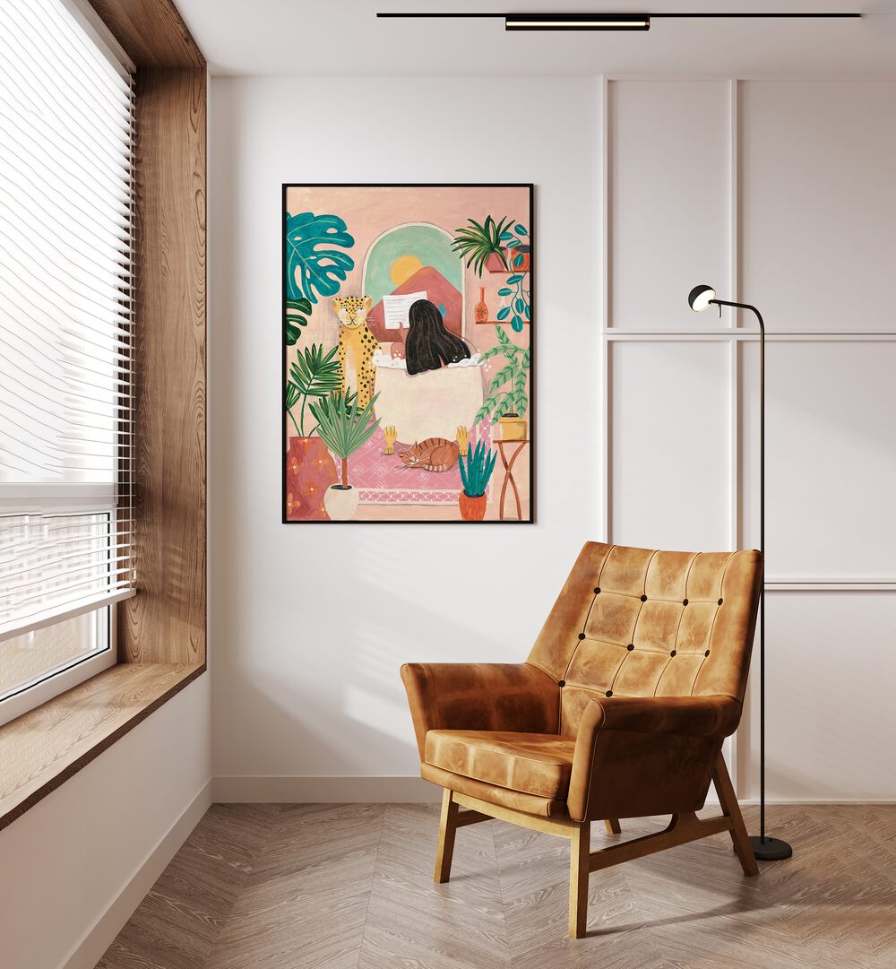 WOMAN BATHROOM , PORTRAITS & FIGURATIVE ILLUSTRATIONS