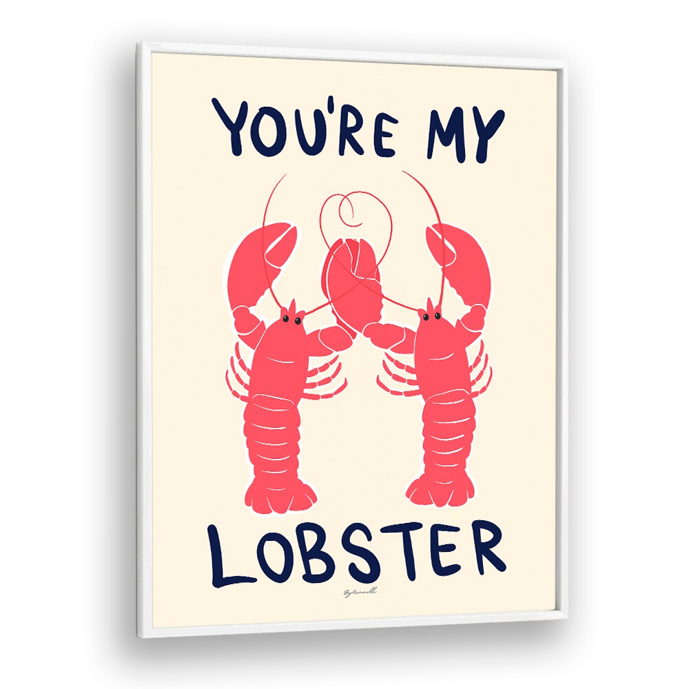 Charming YOU'RE MY LOBSTER, KITCHEN POSTERS adding whimsy and love to your kitchen decor, perfect for any space!