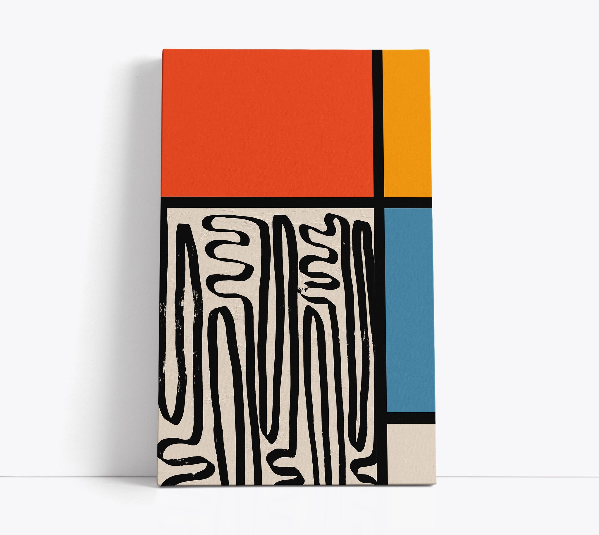 Colour Block Abstract Wall Art Print