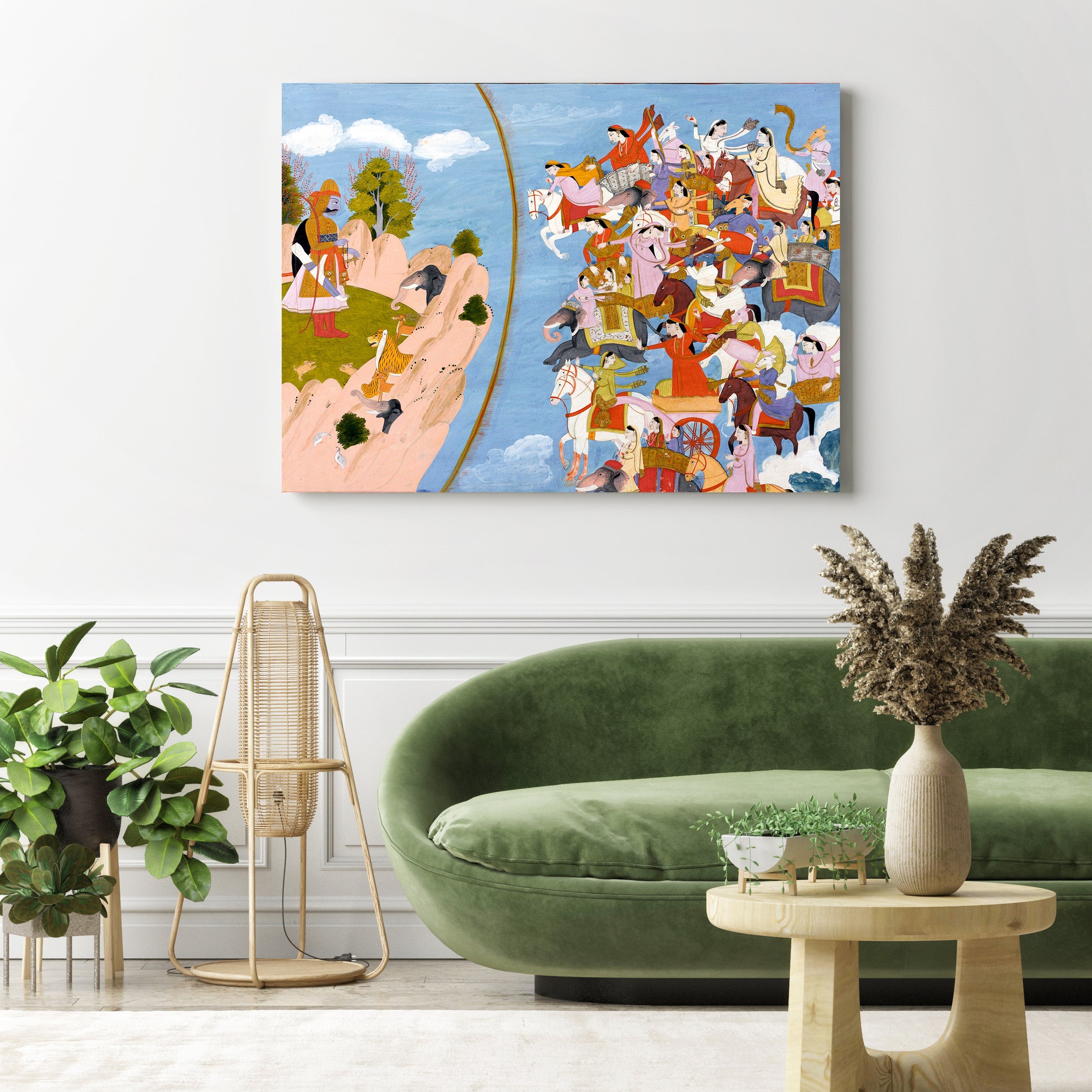 Arjuna and the Celestials ca. 1820 // Wall Art Print