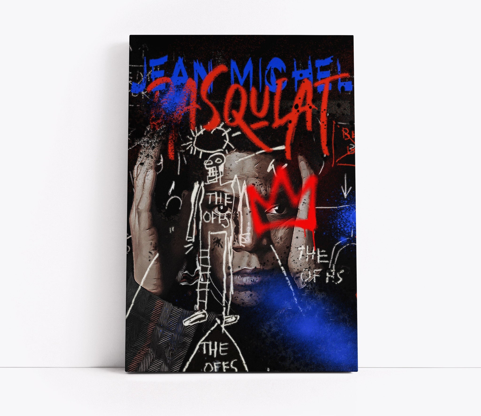 Basquiat Inspired Pop Art Print // Wall Art Print