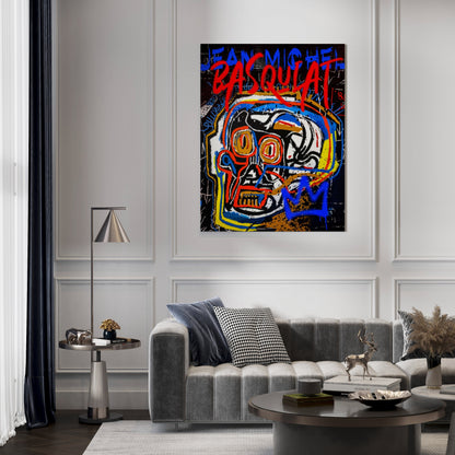 Dynamic Remix Basquiat Inspired Art // Wall Art Print