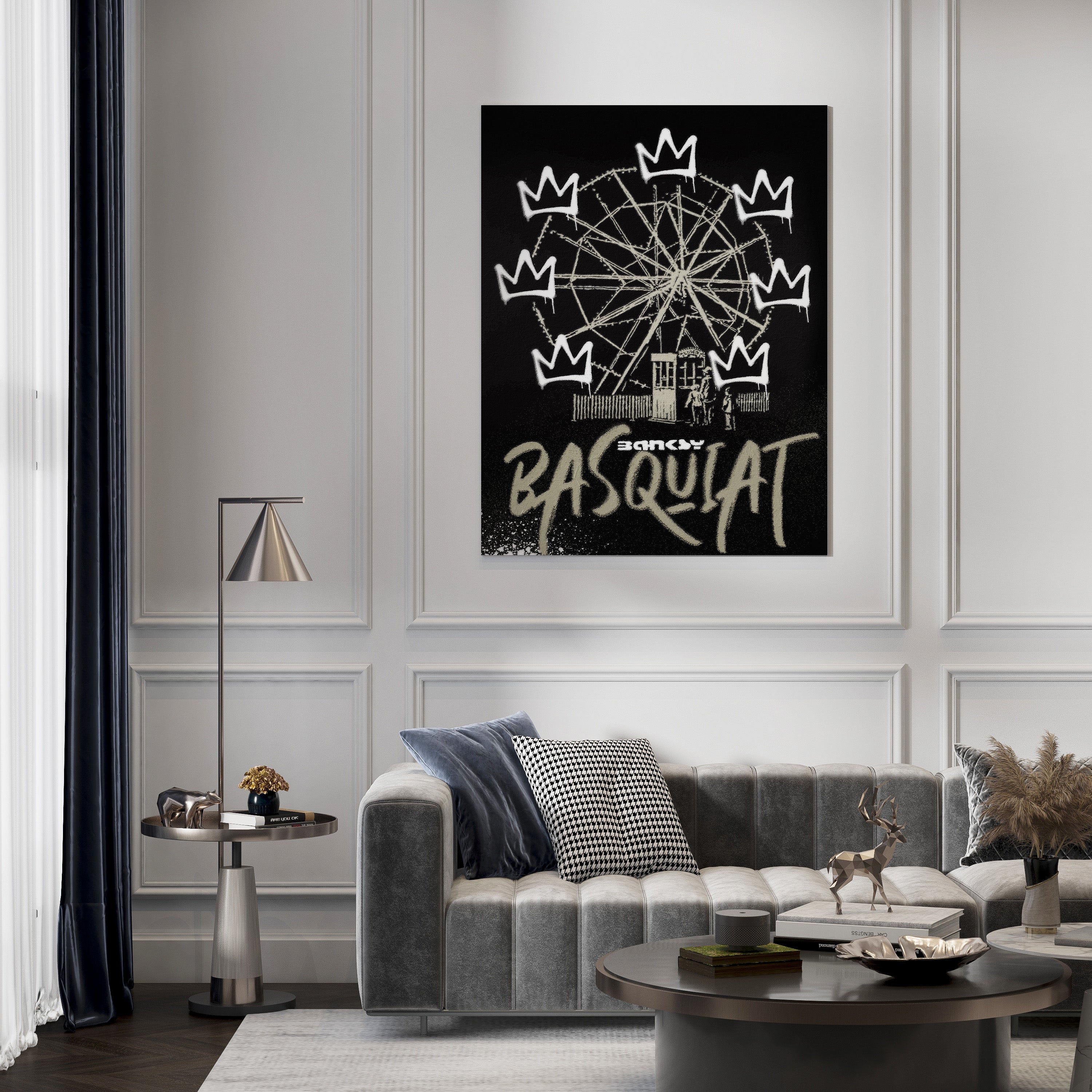 Basquiat x Banksy Inspired Art // Wall Art Print