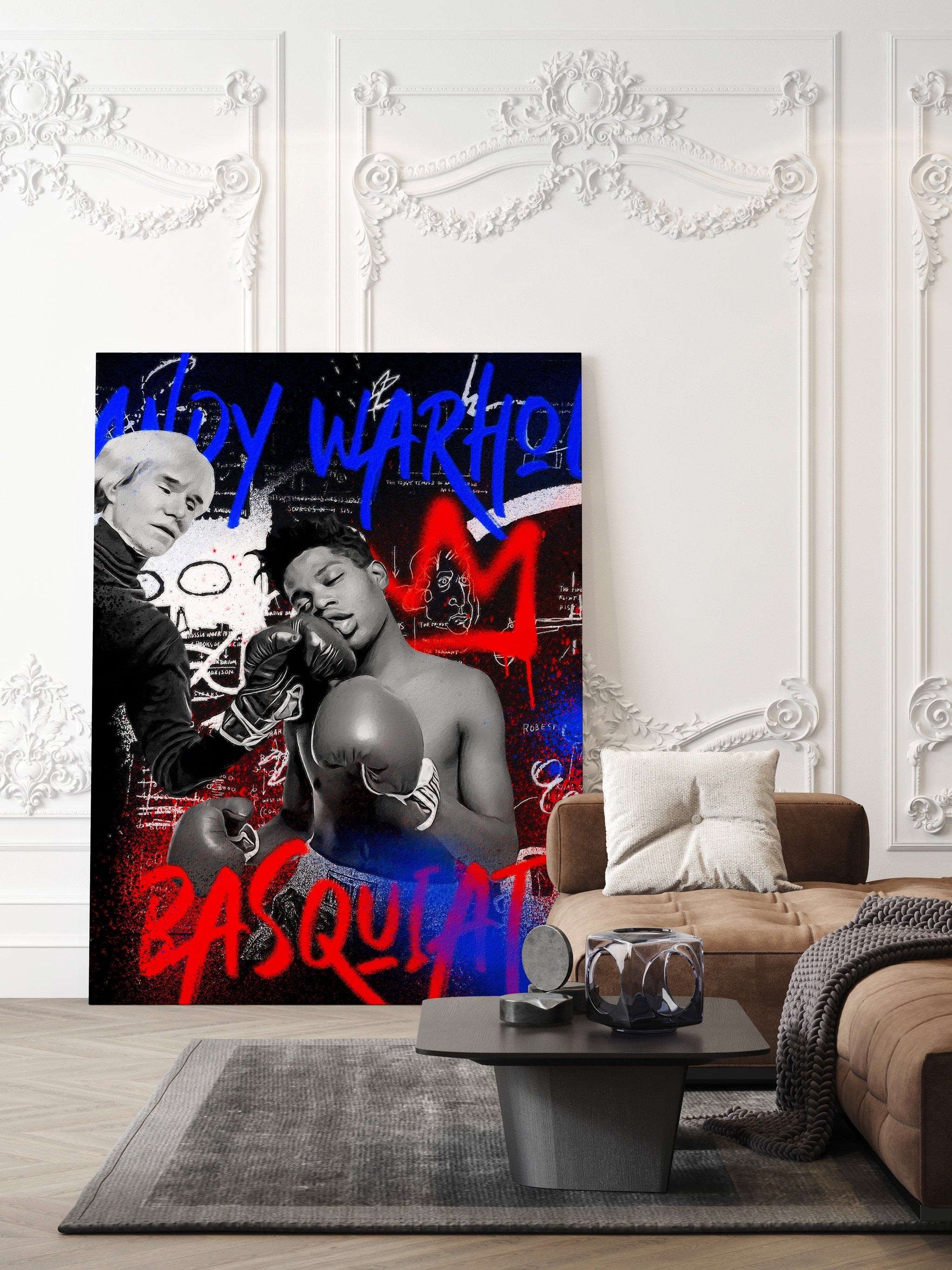 Basquiat Vs Warhol Pop Art // Wall Art Print