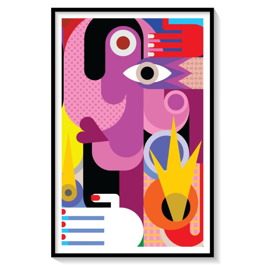 Man and Woman Abstract, Pablo Picasso Style Painting