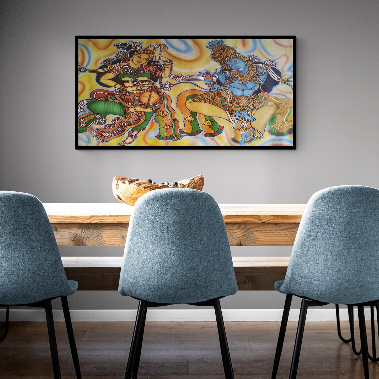 Krishna and Radha Musical Painting