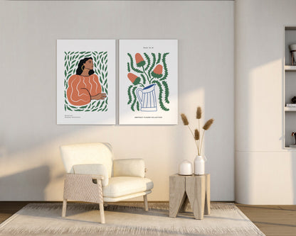 Botanical Femme Green Wall Art Print