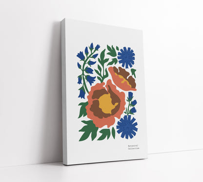 Blue Botanical Wall Art Print