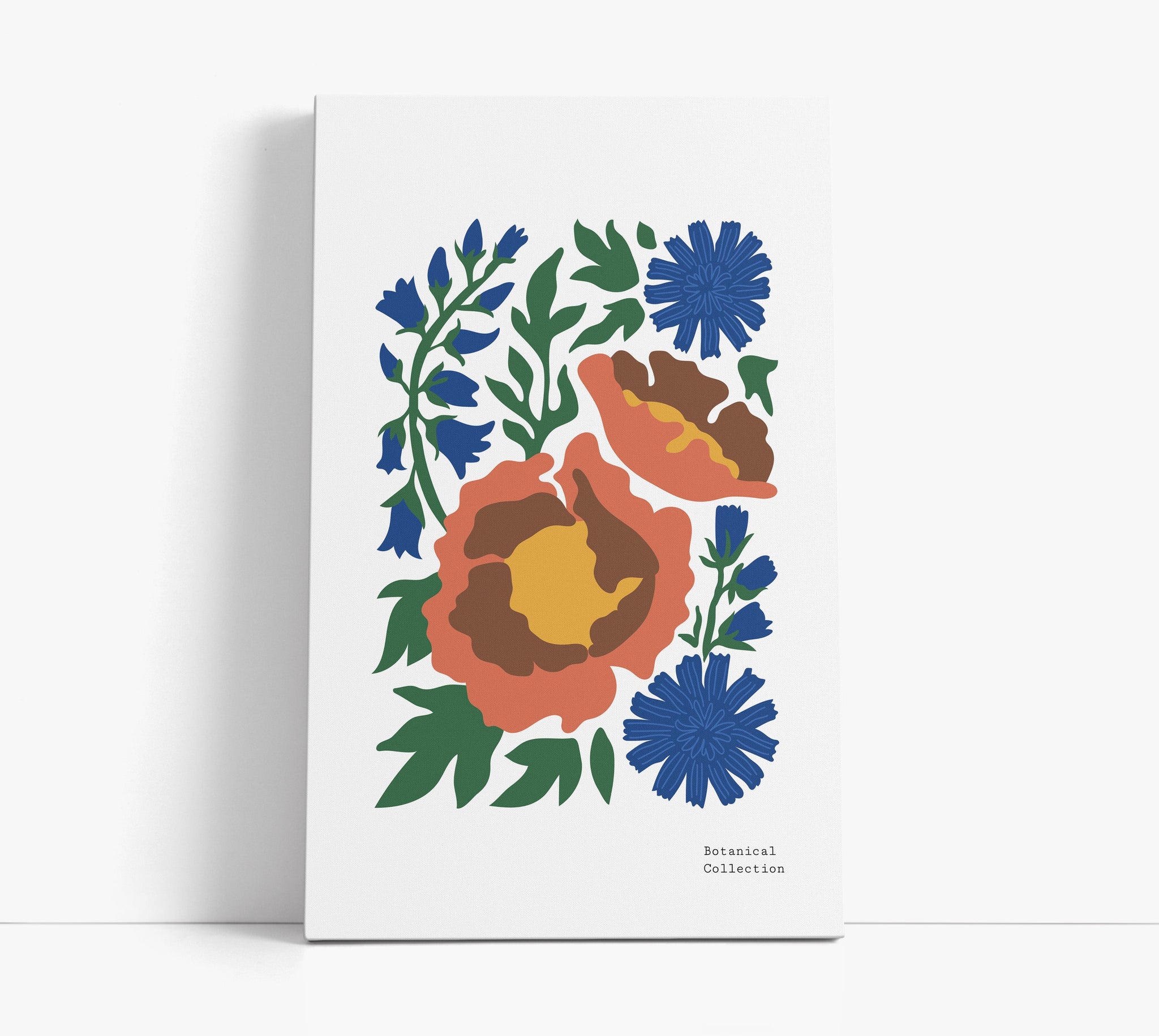 Blue Botanical Wall Art Print