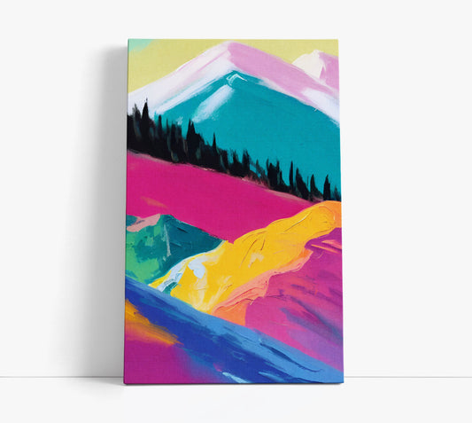 Colourful Mountains Wall Art Print