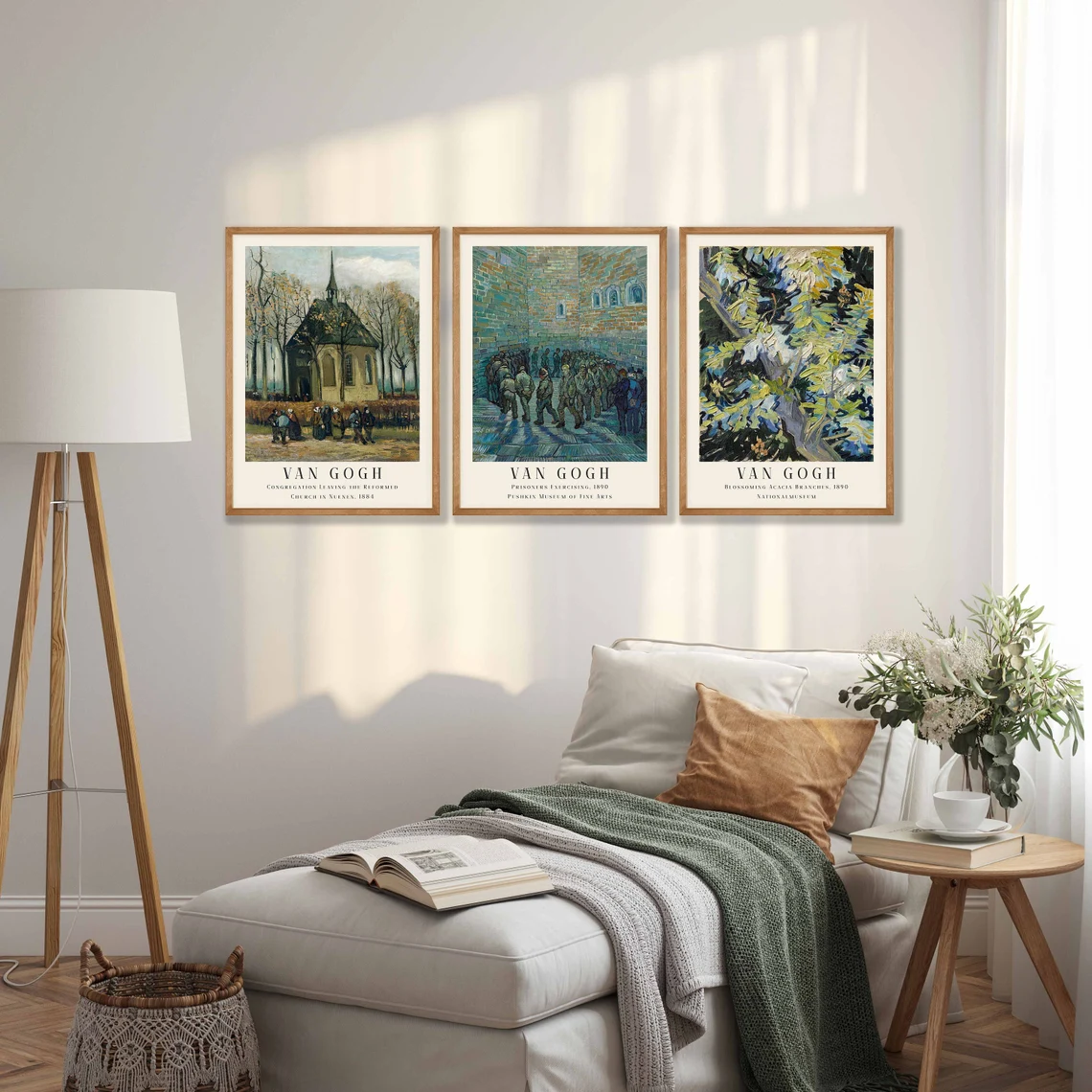 Van Gogh Painting Set of 3 - Van Gogh Poster, Van Gogh Exhibition Art, Modern Art