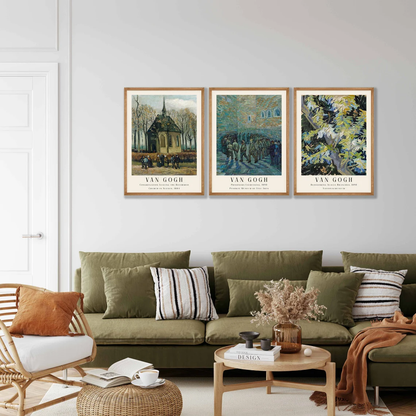 Van Gogh Painting Set of 3 - Van Gogh Poster, Van Gogh Exhibition Art, Modern Art