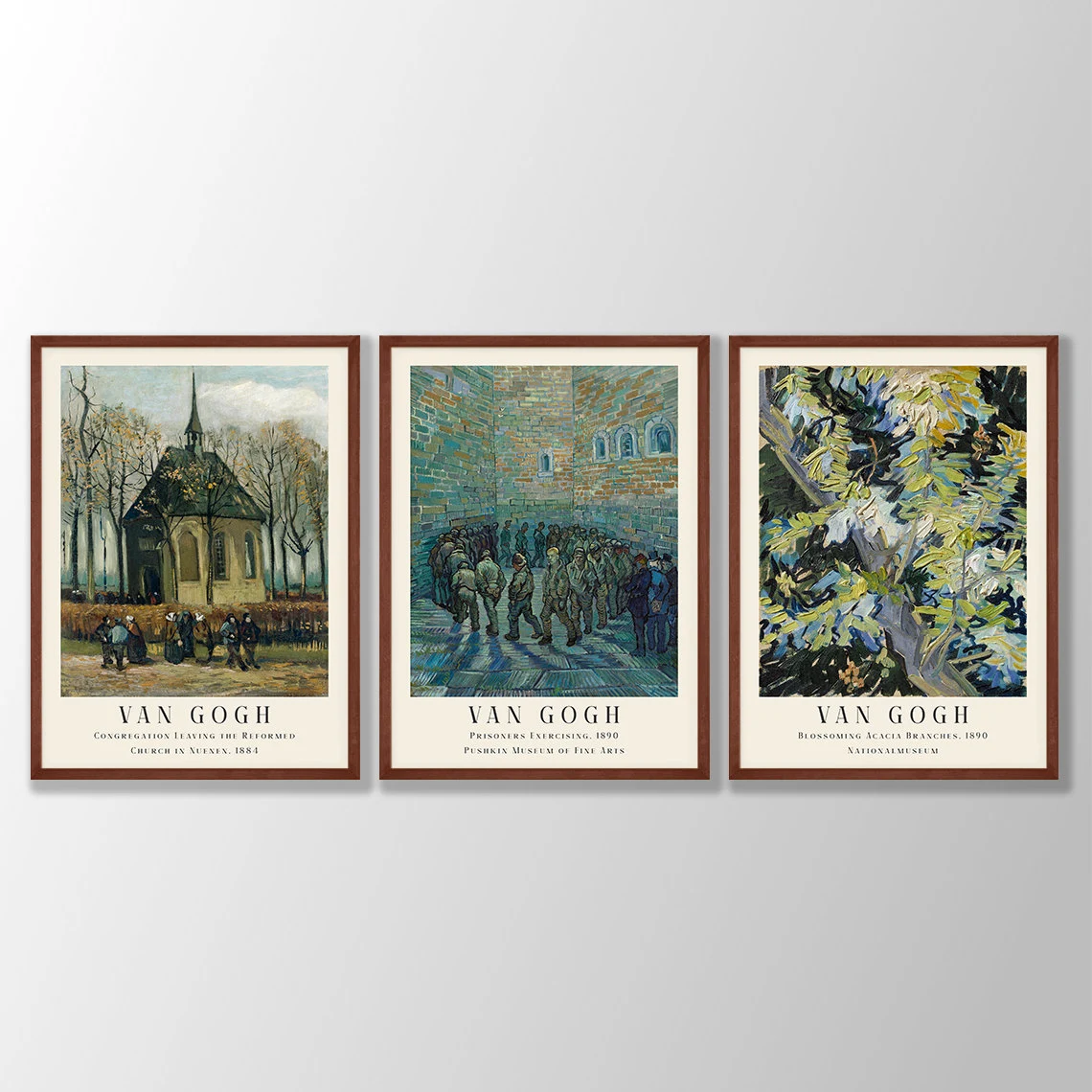 Van Gogh Painting Set of 3 - Van Gogh Poster, Van Gogh Exhibition Art, Modern Art