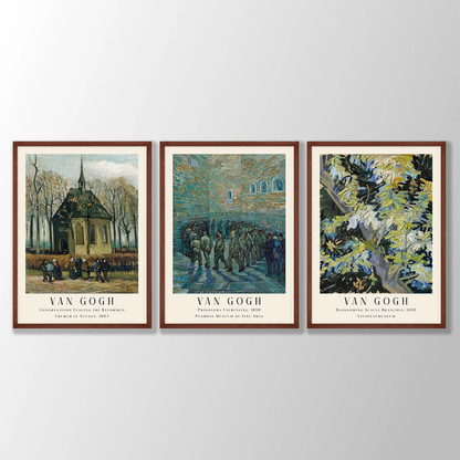 Van Gogh Painting Set of 3 - Van Gogh Poster, Van Gogh Exhibition Art, Modern Art
