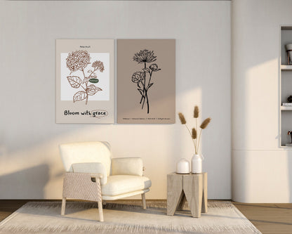 Beige Botanical Wall Art Print