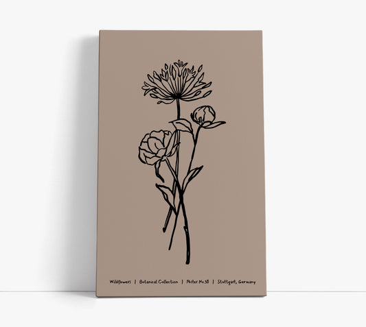 Beige Botanical Wall Art Print