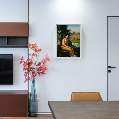 Sita in exile by Raja Ravi Varma Wall Art Painting for Home Decor