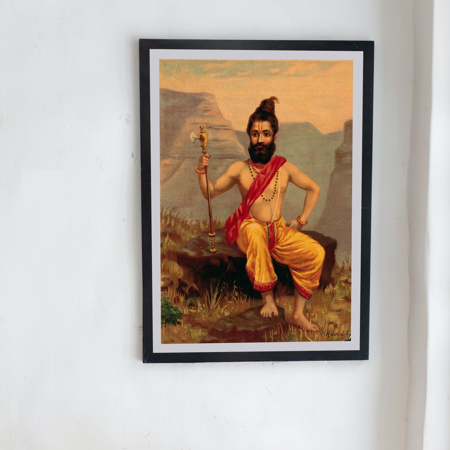 Vishnu's sixth avatar Parashu Rama by Raja Ravi Varma Wall Art Painting