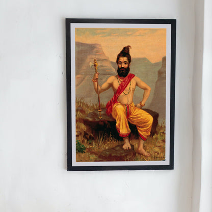 Vishnu's sixth avatar Parashu Rama by Raja Ravi Varma Wall Art Painting