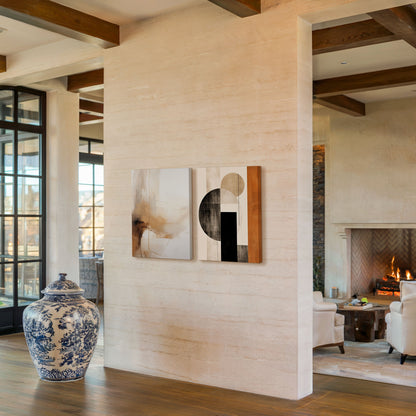 Beige Neutral Abstract & Geometric Shapes Art Duo – Wall Art Set of 2