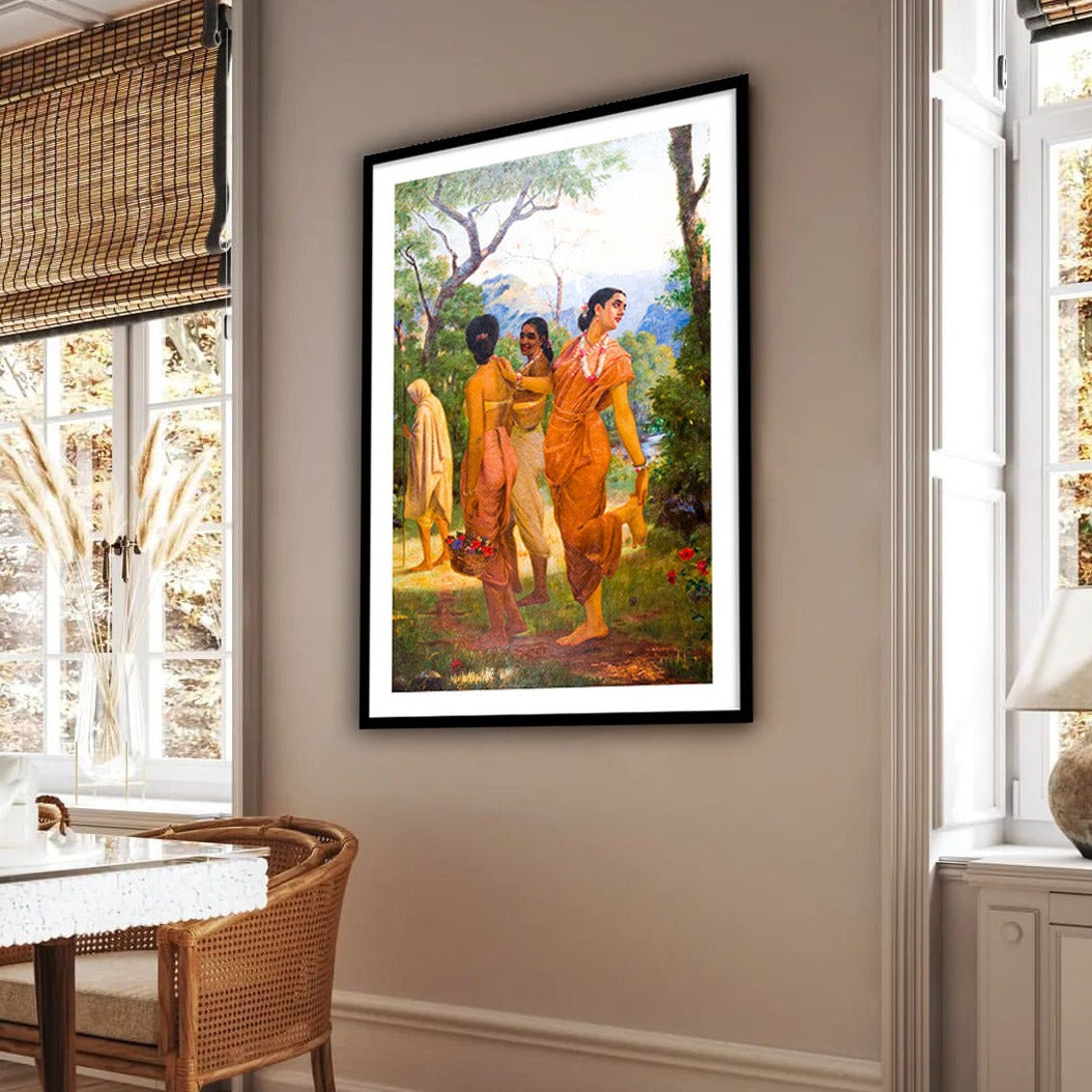 Shakuntala by Raja Ravi Varma Wall Art Print for Home Decor