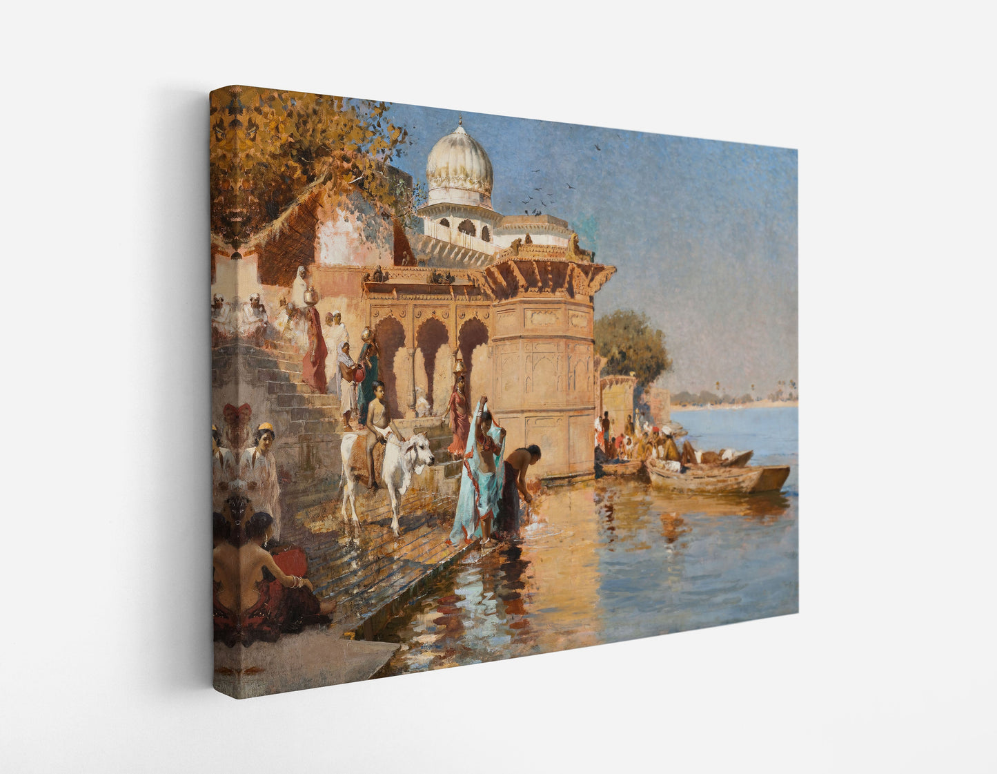 Along the Ghats of Mathura by Edwin Lord Weeks // Wall Art Print