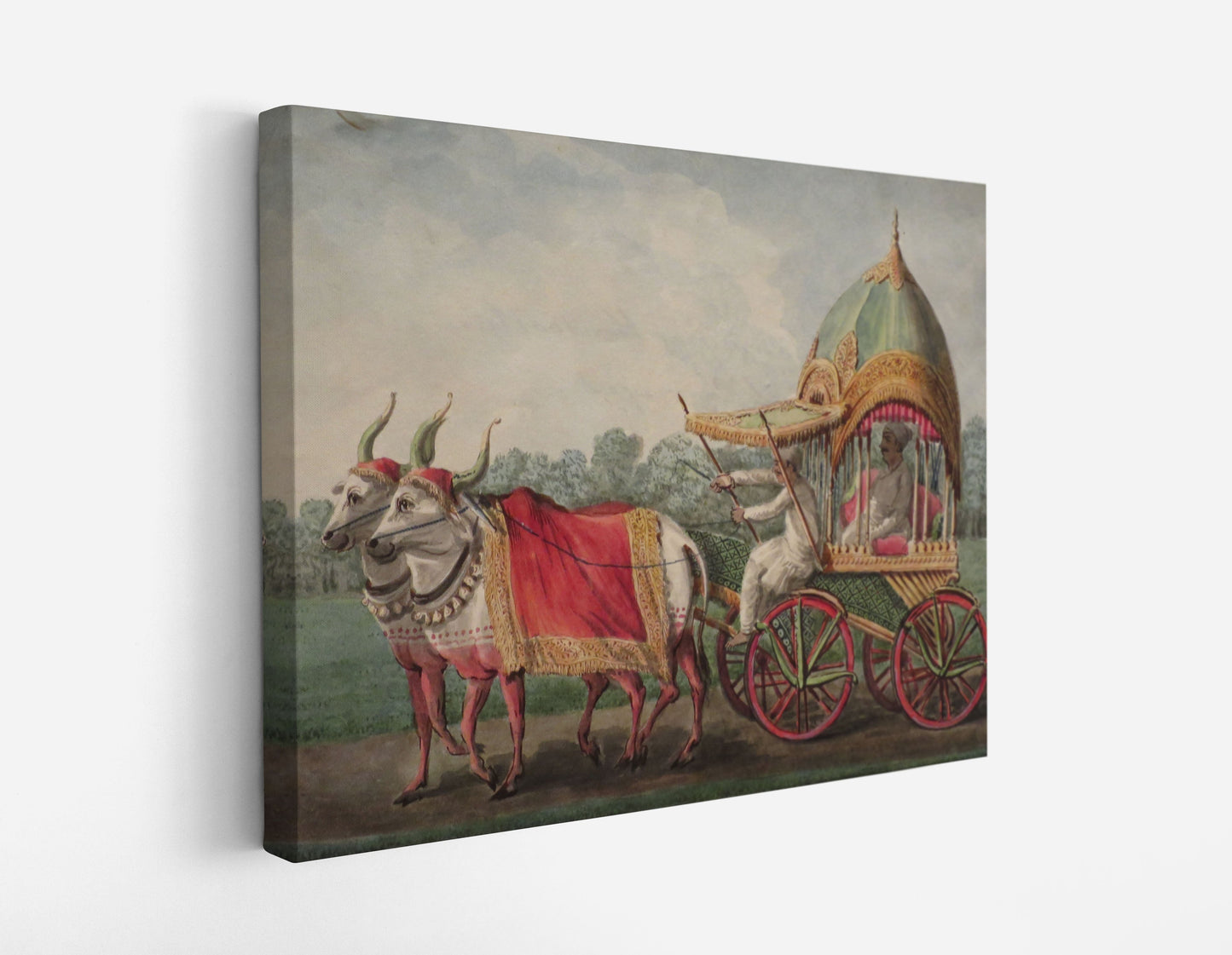 Bullock Cart, 19th century painting // Wall Art Print
