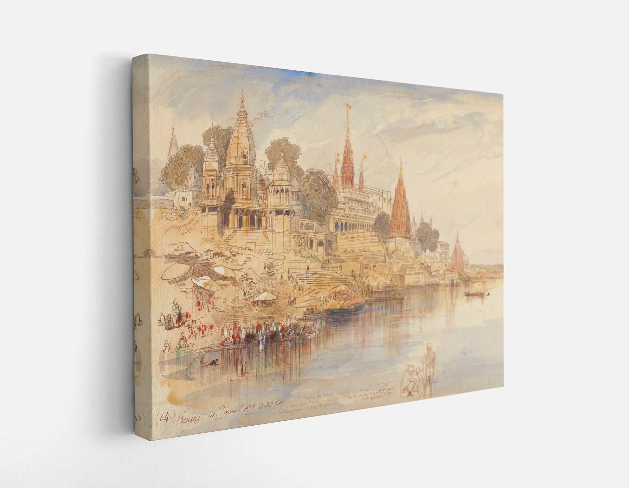 Benares by Edward Lear // Wall Art Print