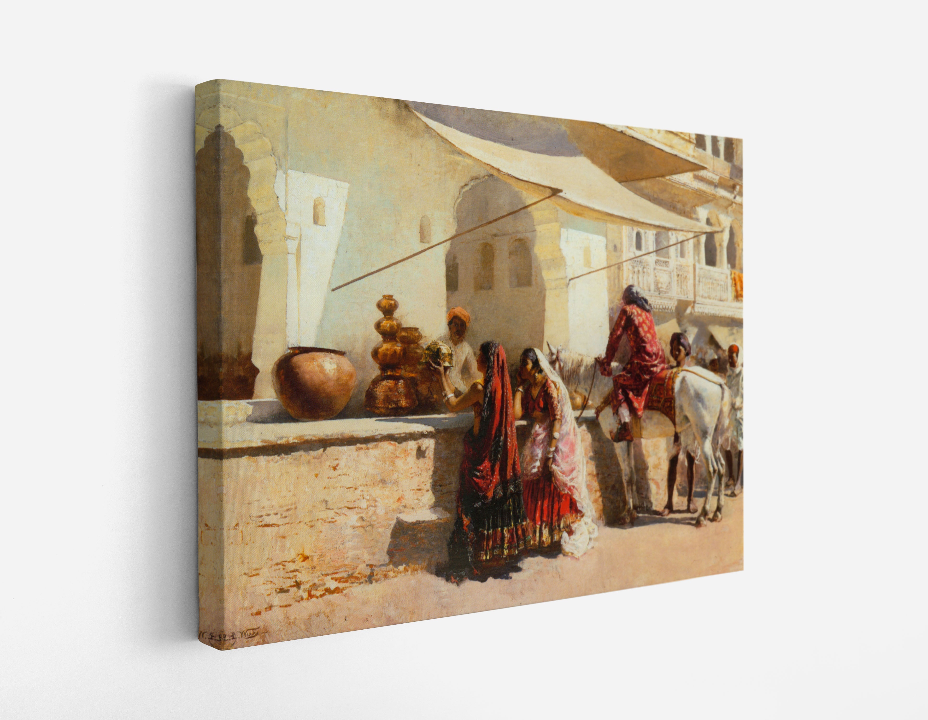 A Street Market Scene India 1887 by Edwin Lord Weeks Wall Art Print